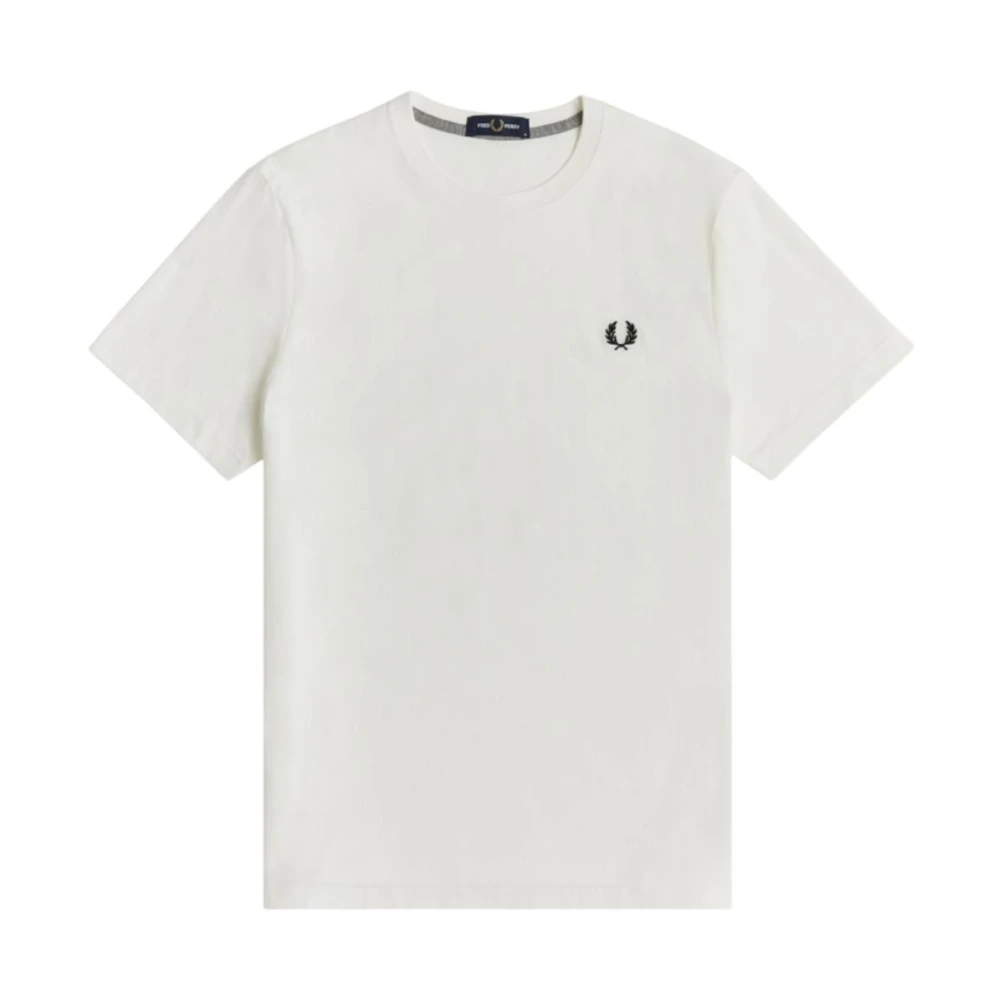 Fred Perry Elegant Bomull T-shirt med Laurel Logo White, Herr