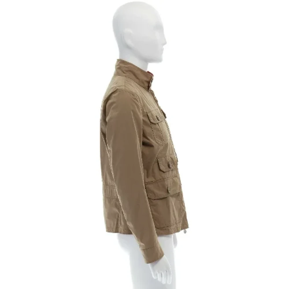 Moncler Pre-owned Cotton outerwear Beige Dames