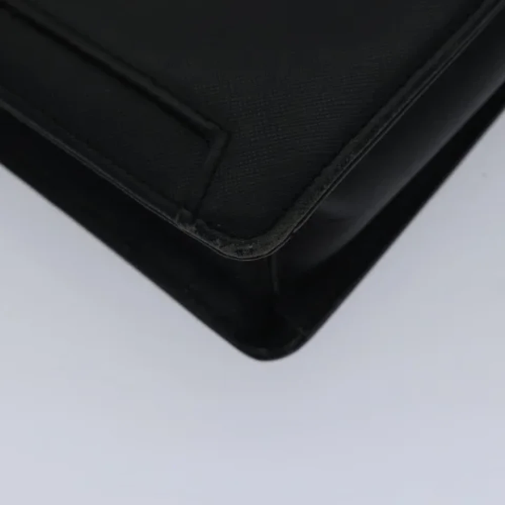 Burberry Vintage Pre-owned Leather clutches Black Dames