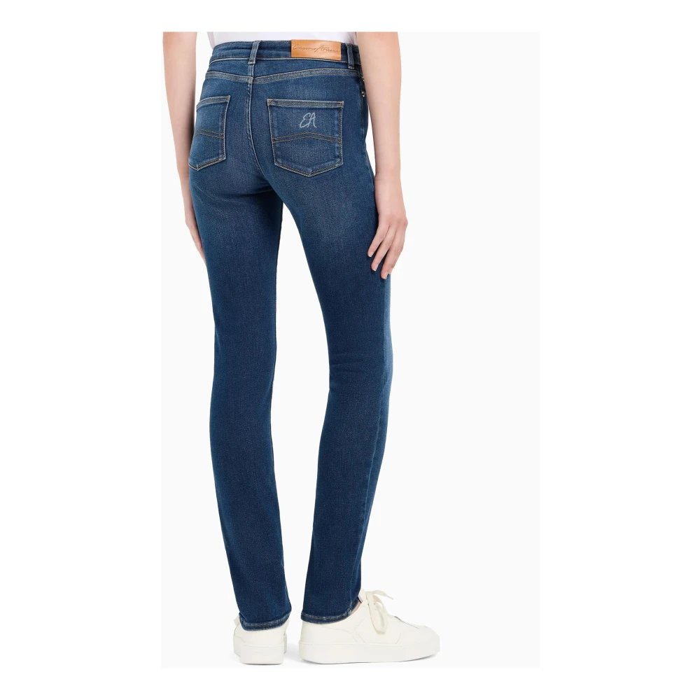 Emporio Armani Hoge Taille Skinny Jeans Blue Dames