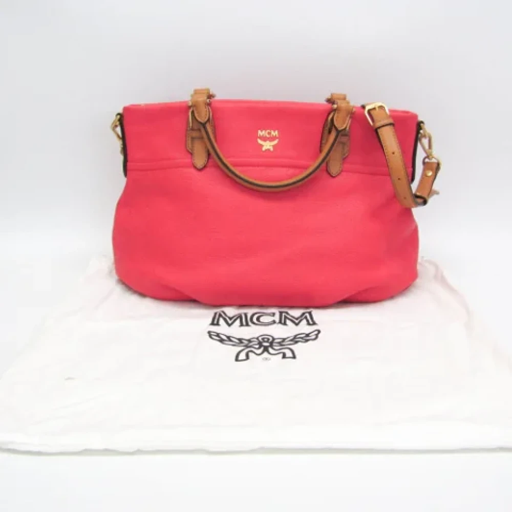 MCM Pre-owned Leather shoulder-bags Pink Dames