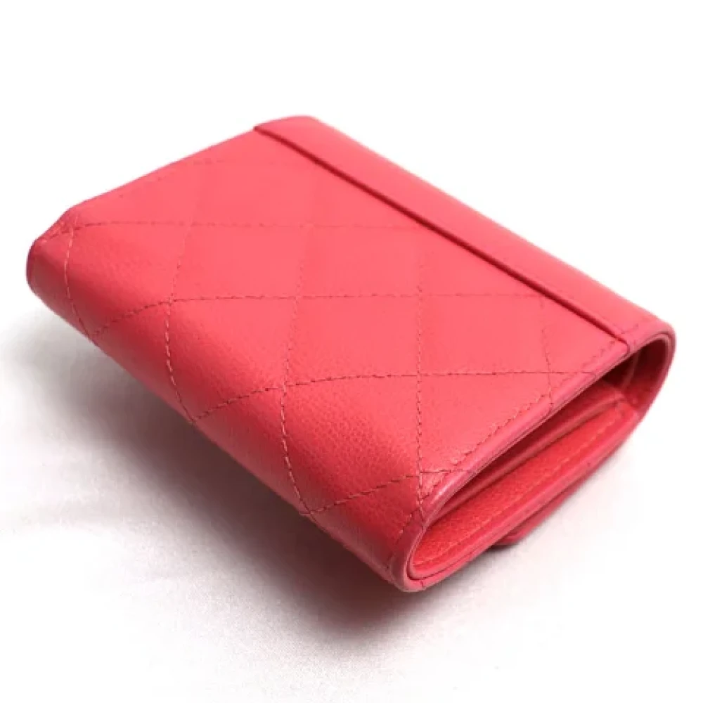 Chanel Vintage Pre-owned Leather wallets Pink Dames