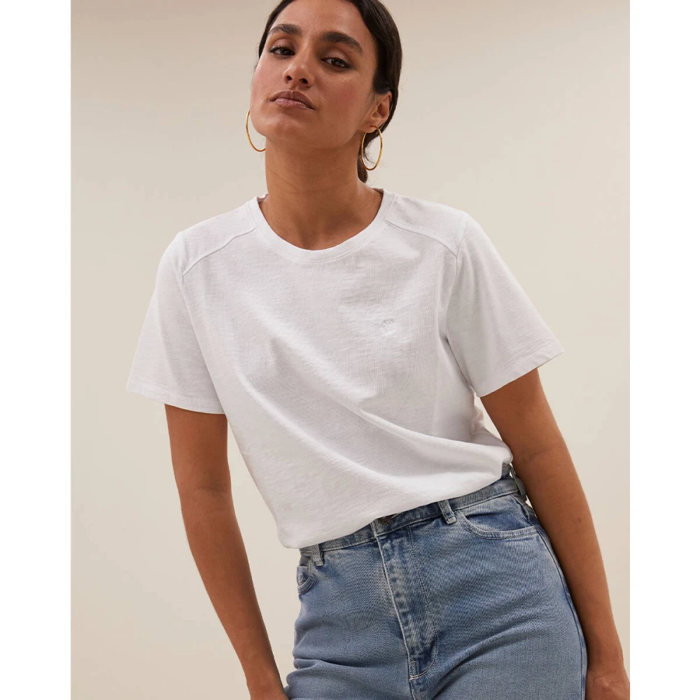 By-Bar Logo Top T-shirt White Dames