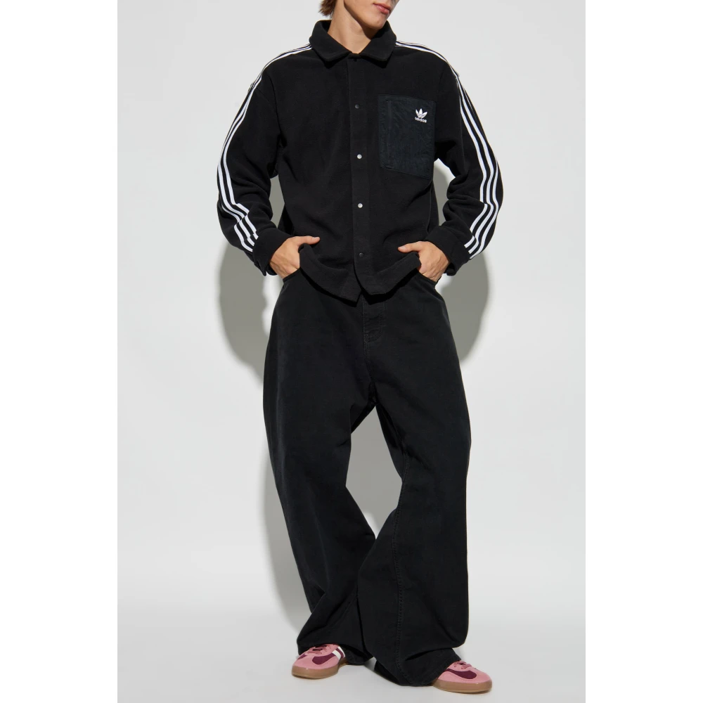 adidas Originals Sweatshirt met geborduurd logo Black Heren