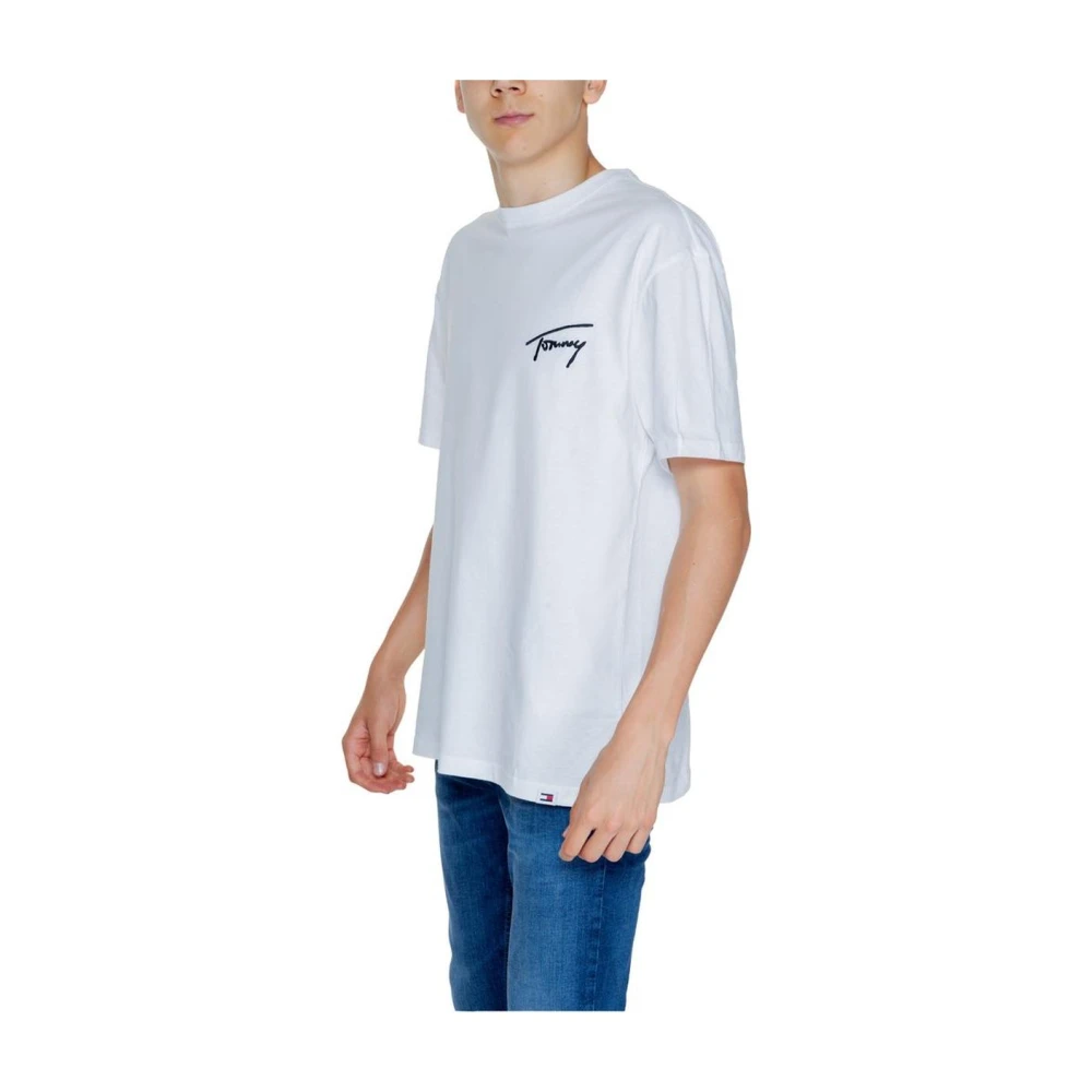 Tommy Jeans wit katoenen T-shirt White Heren