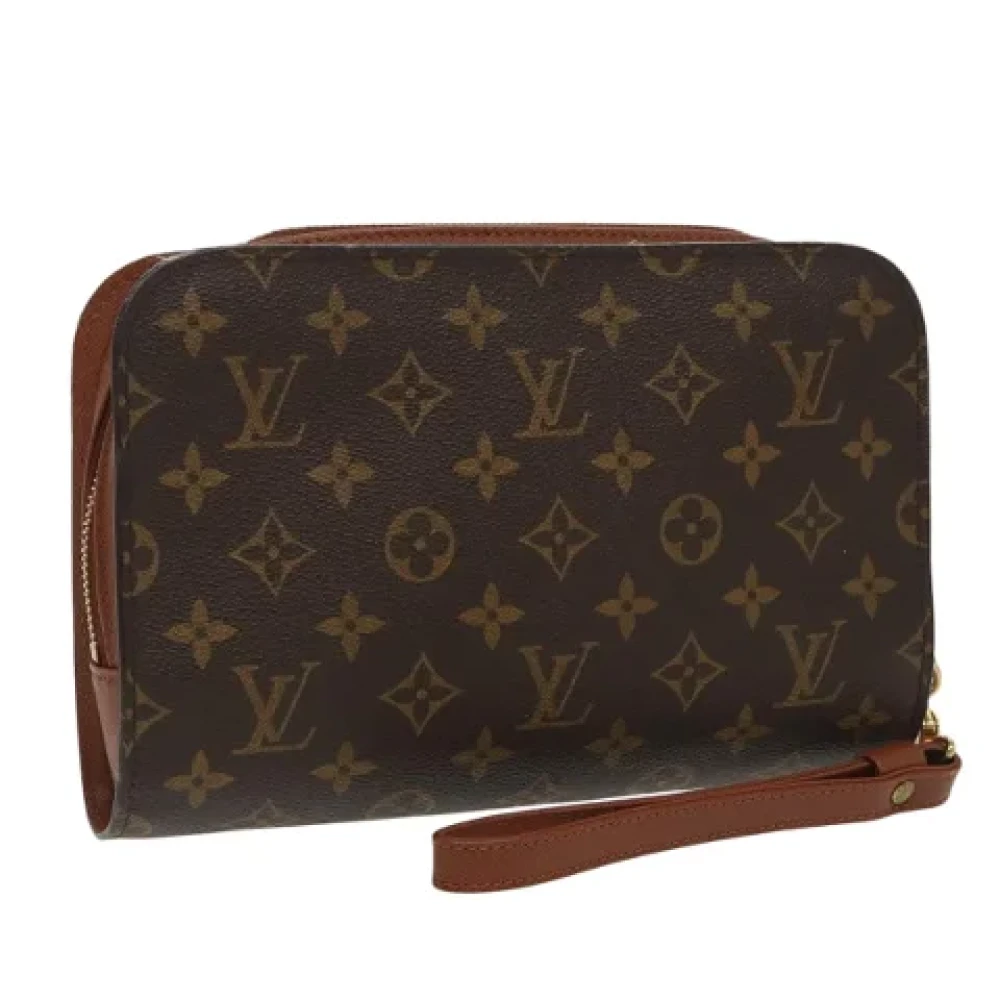 Louis Vuitton Vintage Pre-owned Canvas clutches Brown Dames