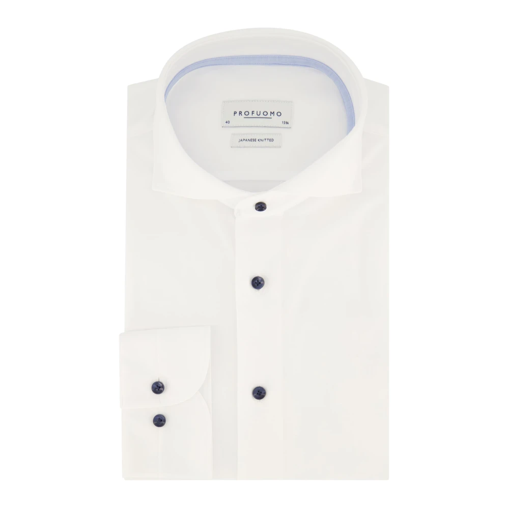 Profuomo Wit Business Overhemd Slim Fit White Heren