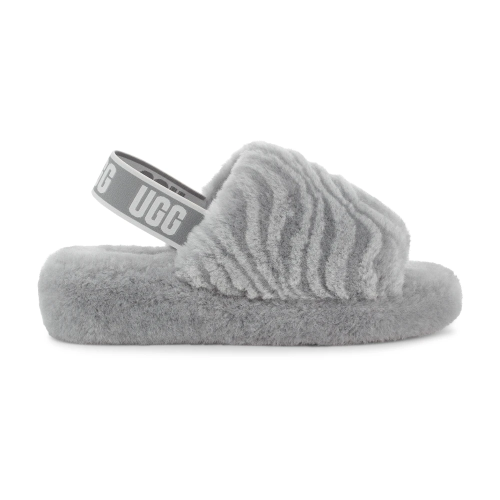 UGG Fluff Yeah Wavy Slides Gray, Dam