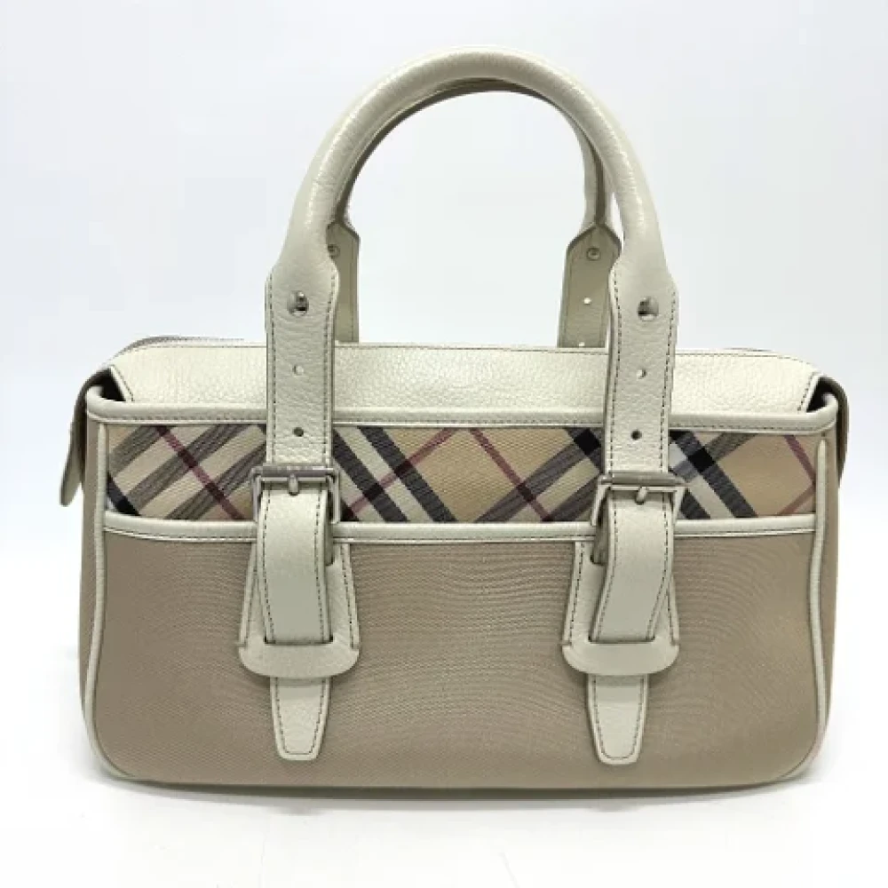 Burberry Vintage Pre-owned Fabric handbags Beige Dames