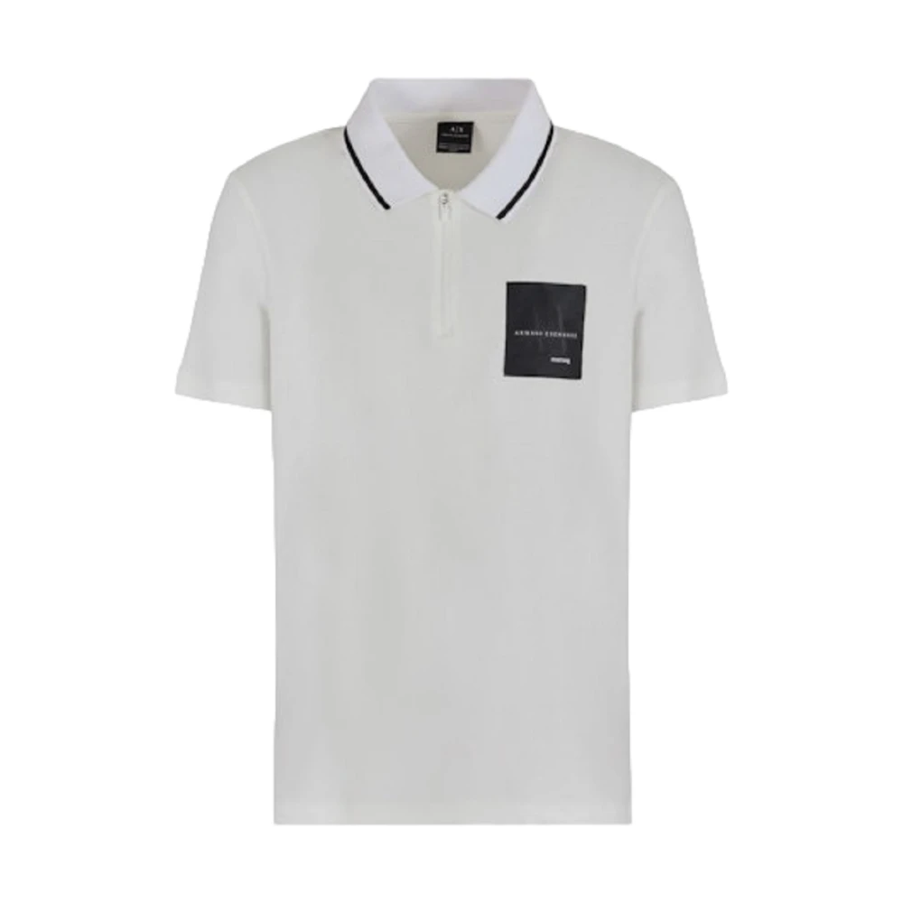 Armani Exchange Men's White Polo Shirts,, Polo T-Shirts And Polos Extra Large