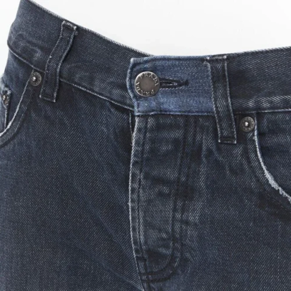Prada Vintage Pre-owned Cotton jeans Black Dames