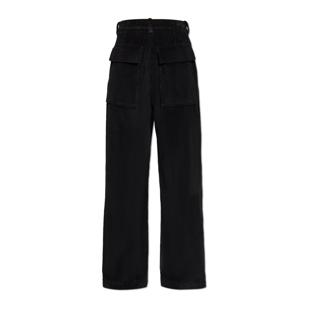 Jil Sander Ribfluwelen broek Black Heren