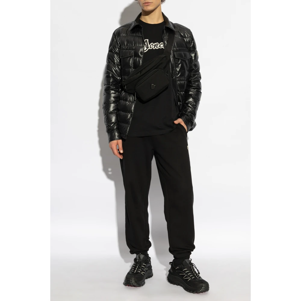 Moncler T-shirt met logo Black Heren