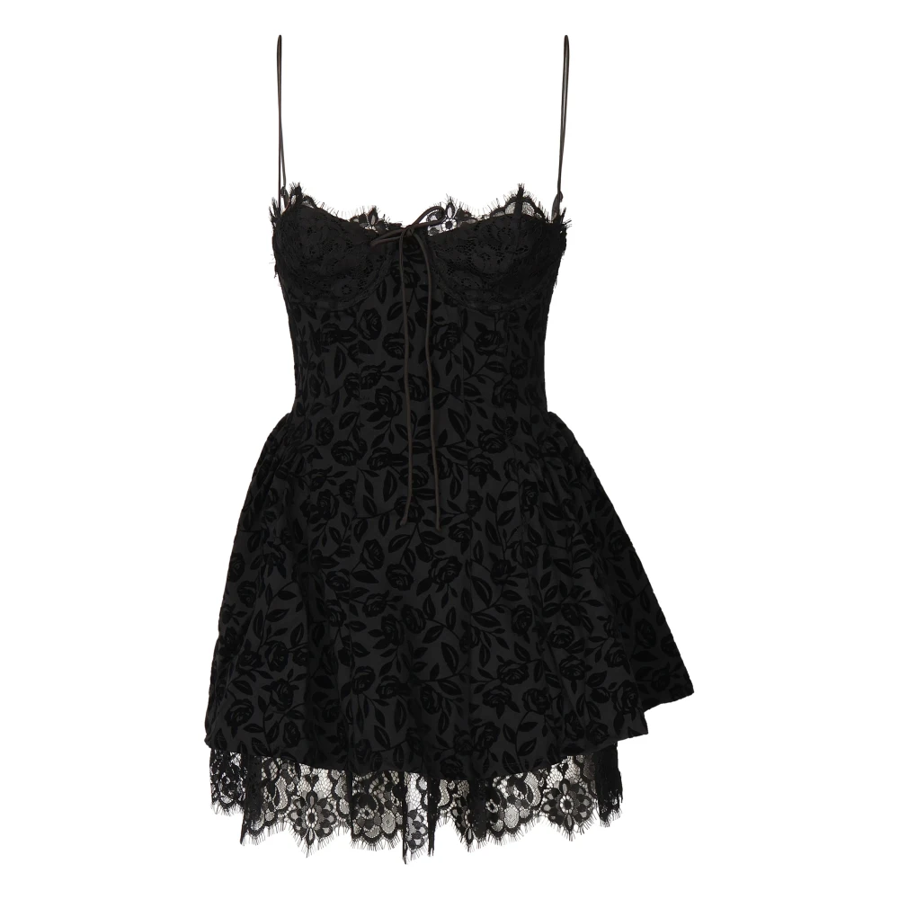 For Love & Lemons Zwarte jurken met verstelbare bandjes Black Dames