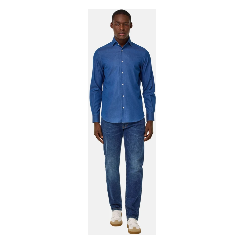 Boggi Milano Stretch Denim Jeans Blue Heren