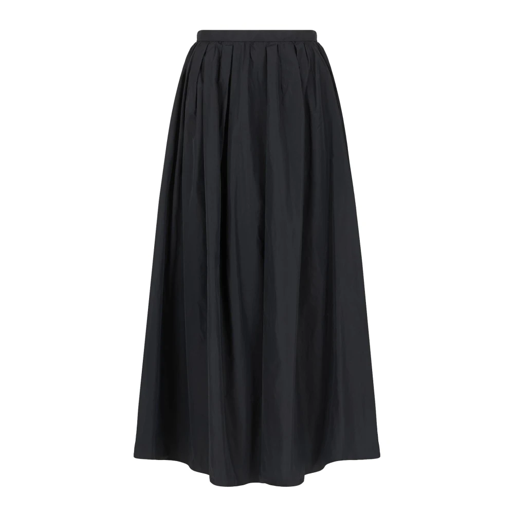 Emporio Armani Zwarte rok met taffeta plooien Black Dames