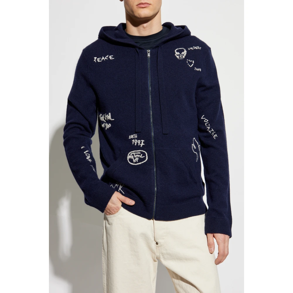 Zadig & Voltaire Cardigan Clash Blue Heren