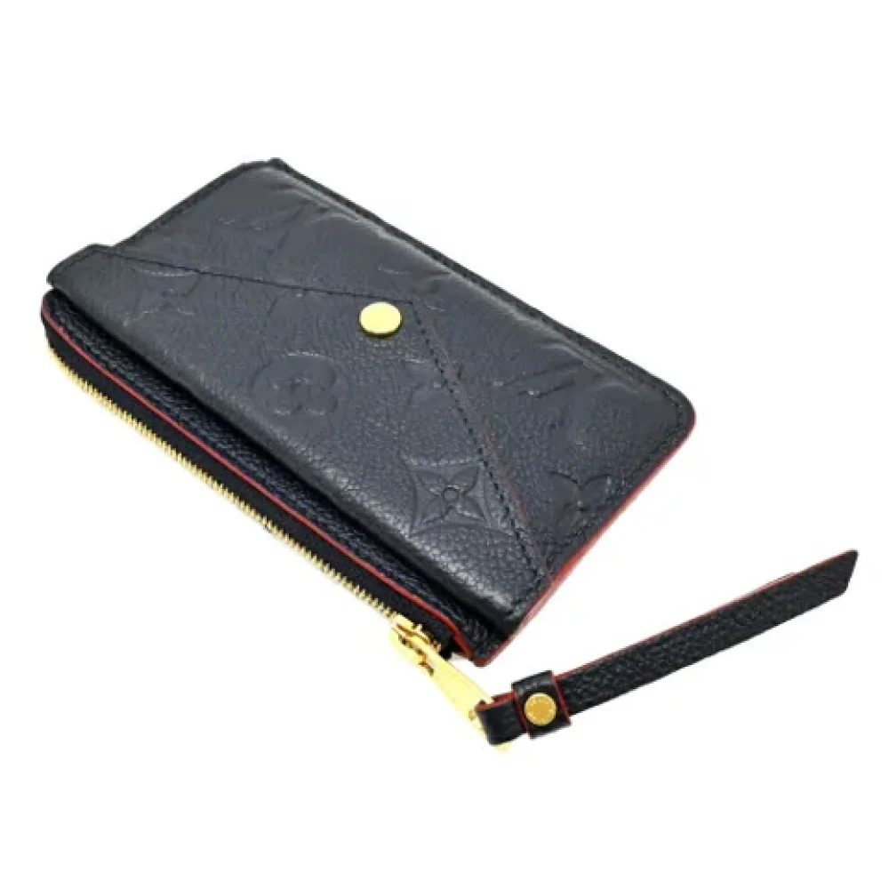 Louis Vuitton Vintage Pre-owned Leather wallets Blue Heren