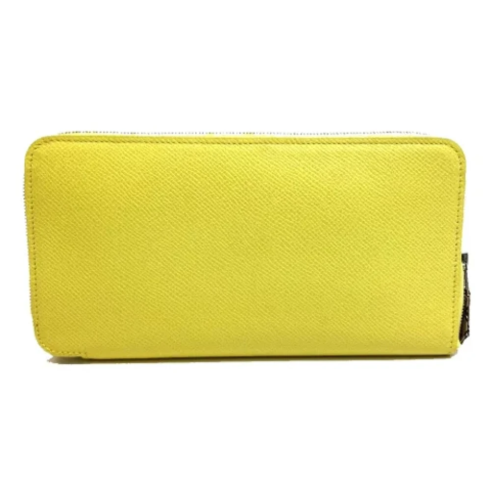 Hermès Vintage Pre-owned Leather wallets Yellow Dames