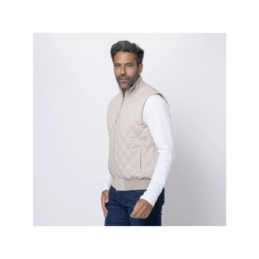 Gran Sasso Gewatteerd Mouwloos Beige Jack Brown Heren