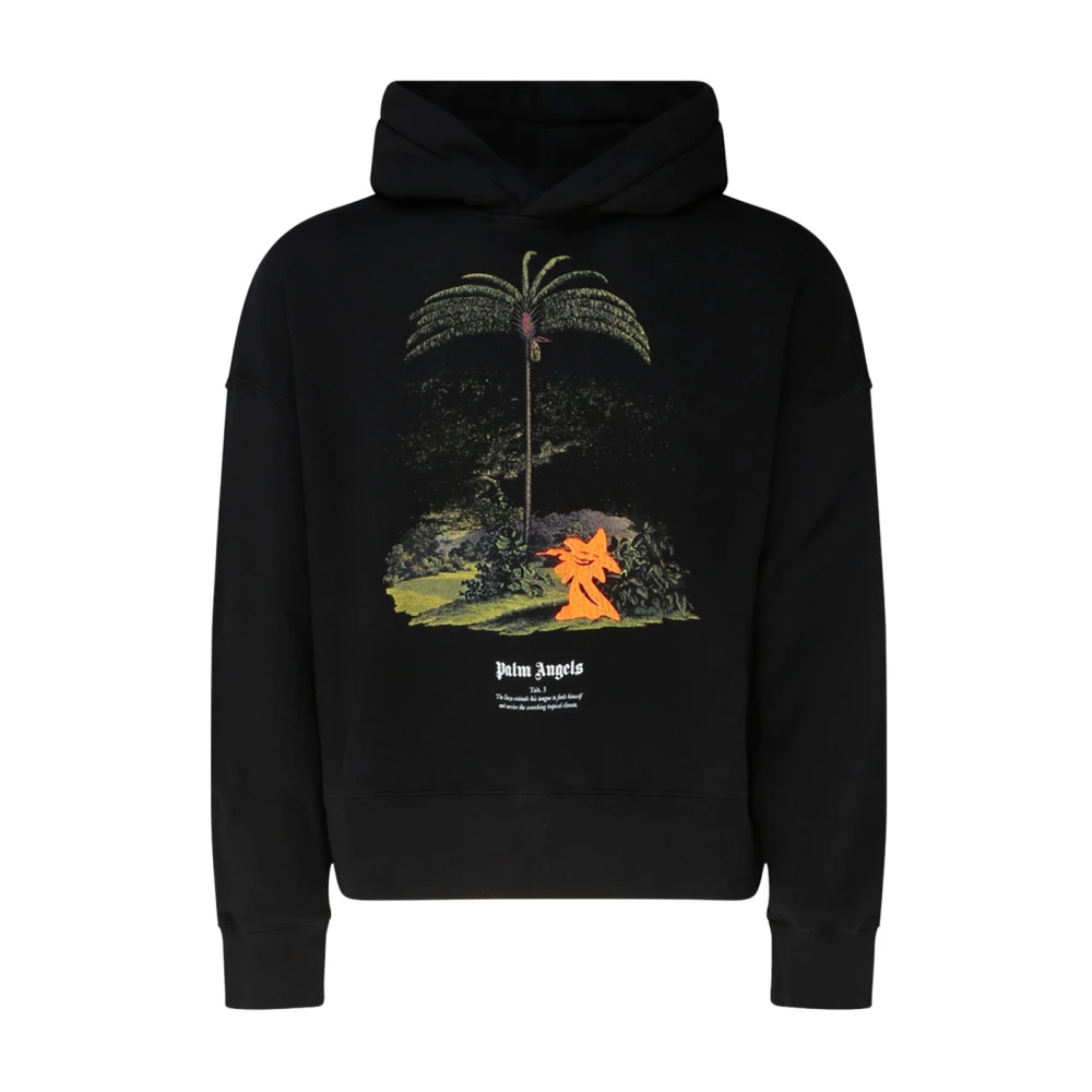 Palm Angels Herren Schwarz Sweatshirts & Hoodies, K, Sgröße: