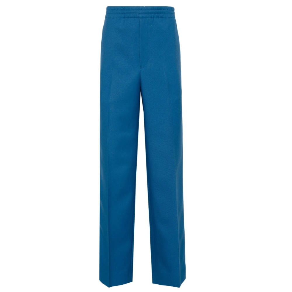 Gucci Straight Trousers Blue Heren