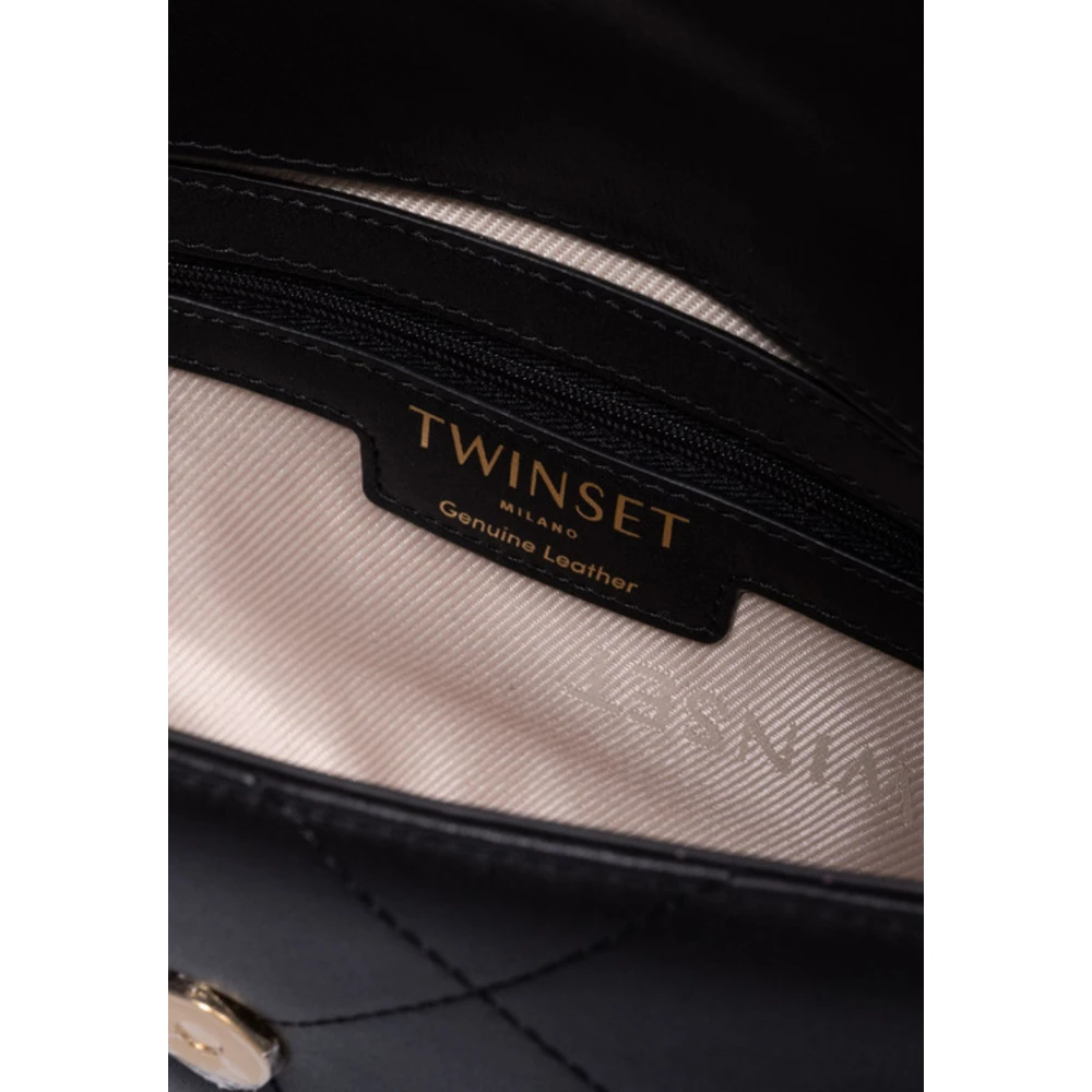 Twinset Zwarte tassen met magnetische knoopsluiting Black Dames
