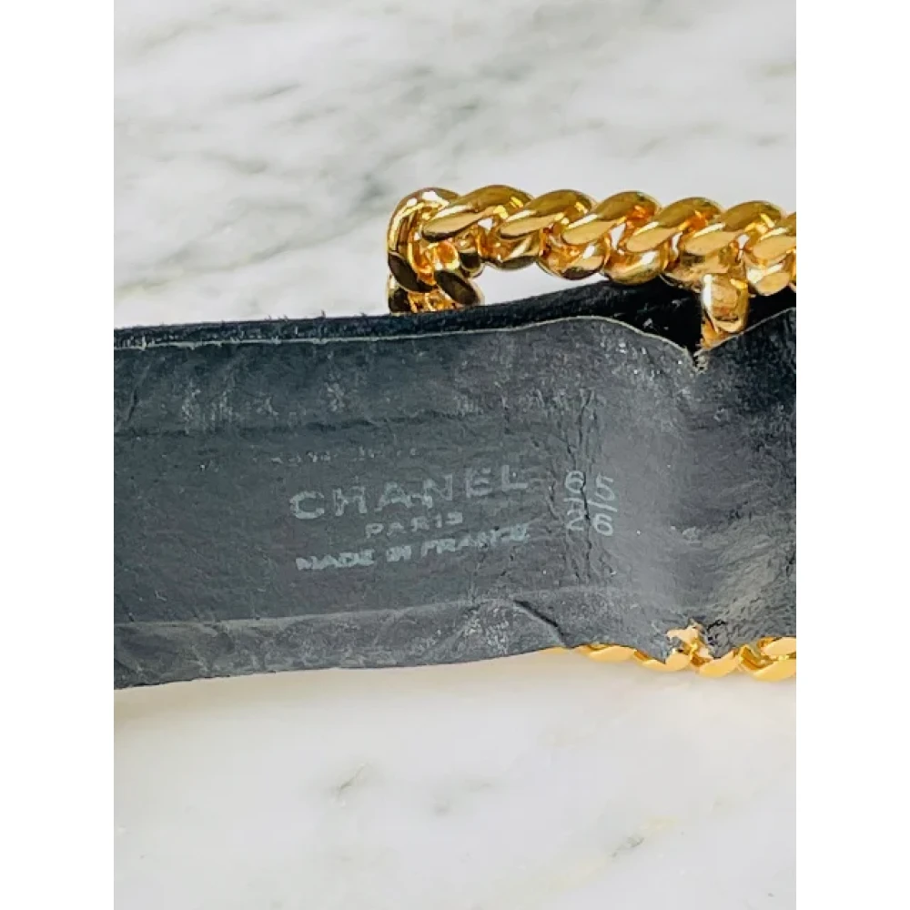 Chanel Vintage Pre-owned Leather belts Black Dames