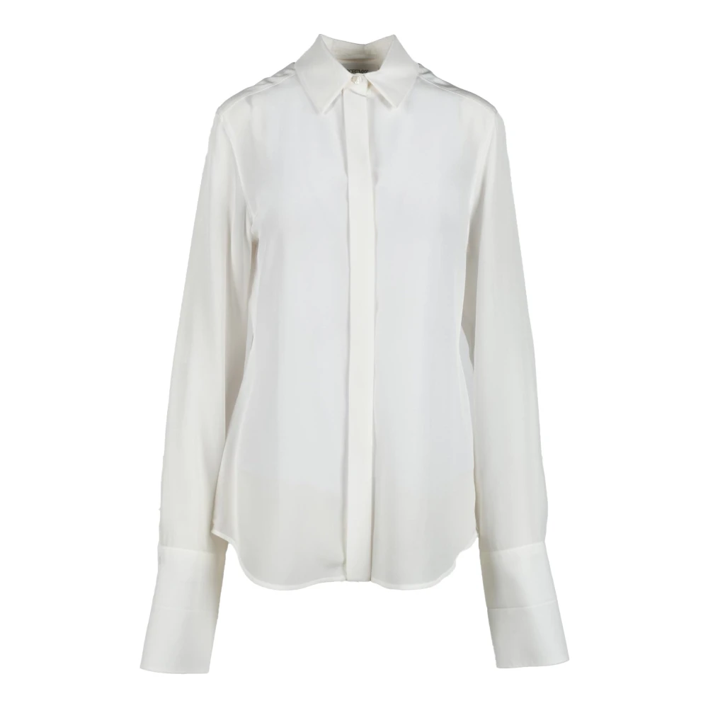 SPORTMAX Zijden Overhemd White Dames