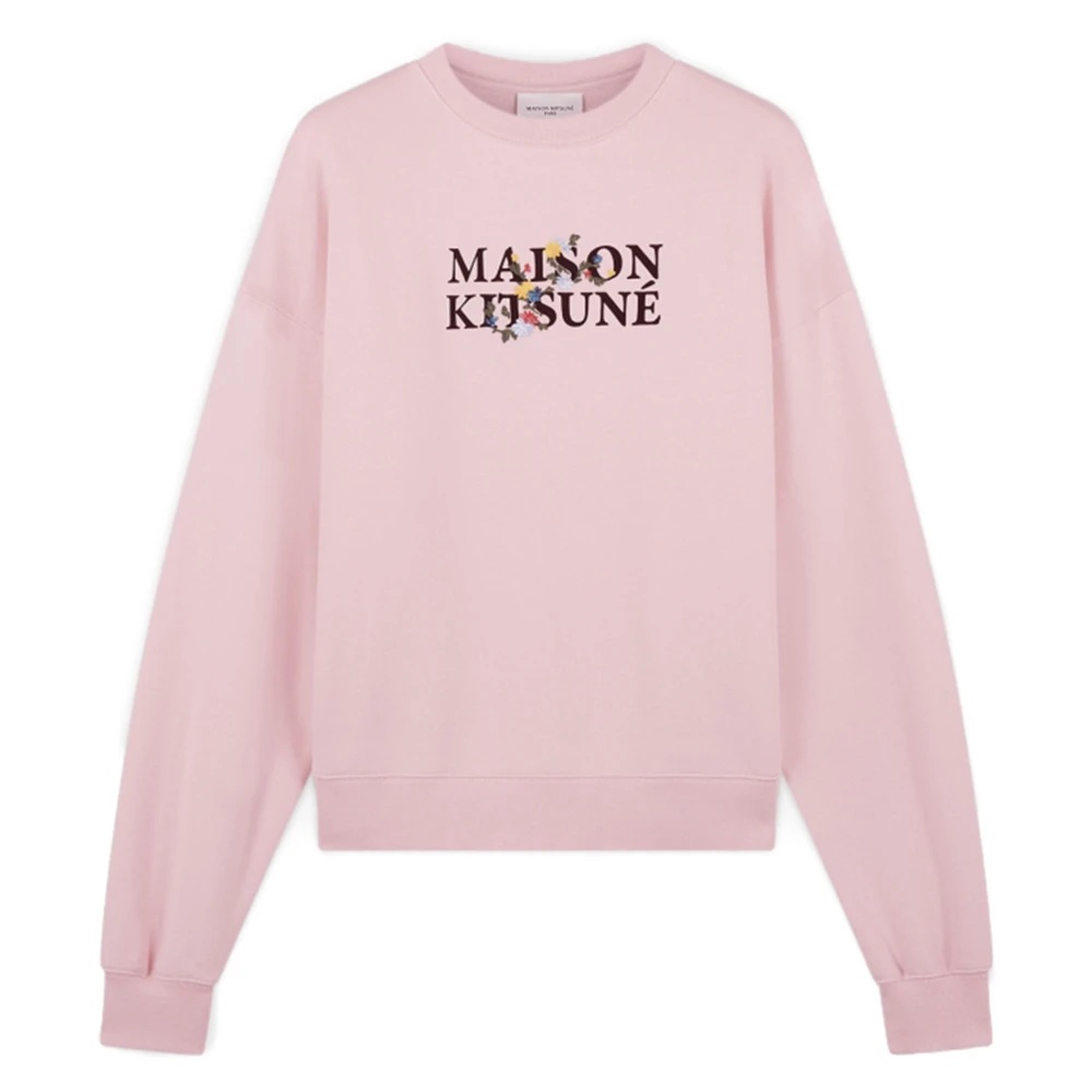 Maison Kitsuné Stijlvolle Sweatshirt voor een Trendy Look Pink Dames