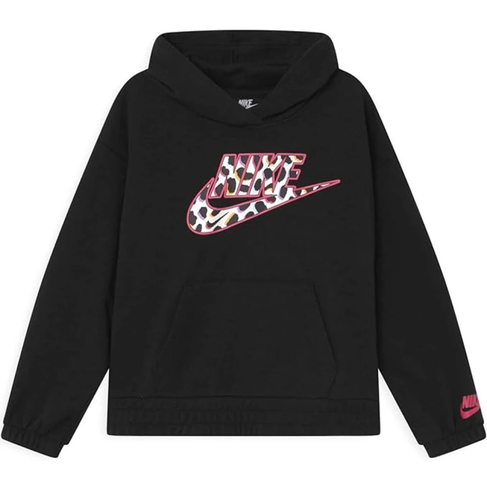 Nike Wild Flower Hoodie Svart Barn Black, Pojke