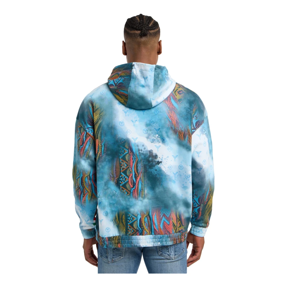 carlo colucci Sprayed Knit Oversize Hoodie Multicolor Heren