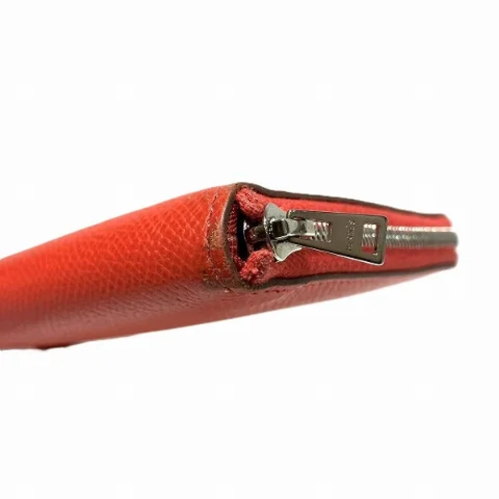 Hermès Vintage Pre-owned Leather wallets Red Dames