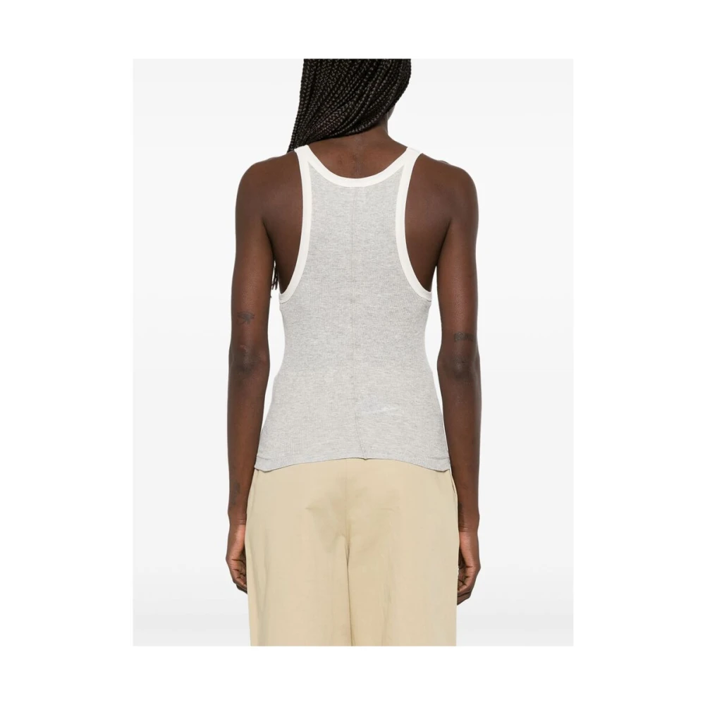 Re Done Grijze Racerback Tank Top Gray Dames