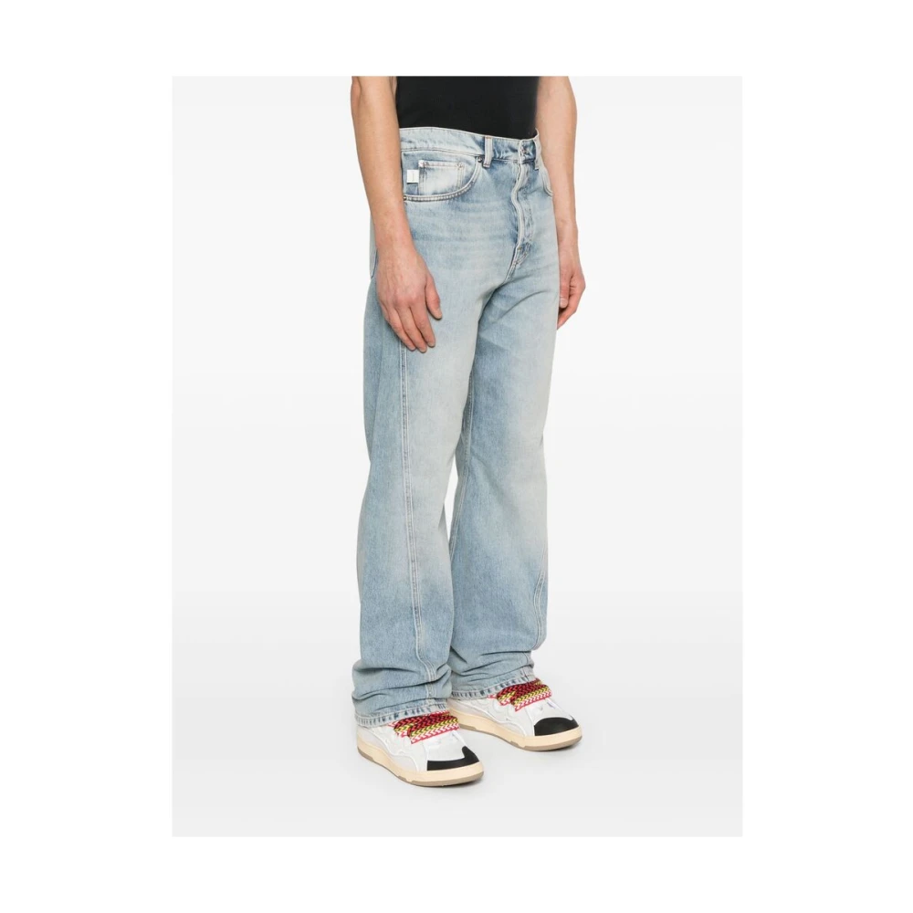 Lanvin Lichtblauwe Klassieke Knoopsluiting Jeans Blue Heren