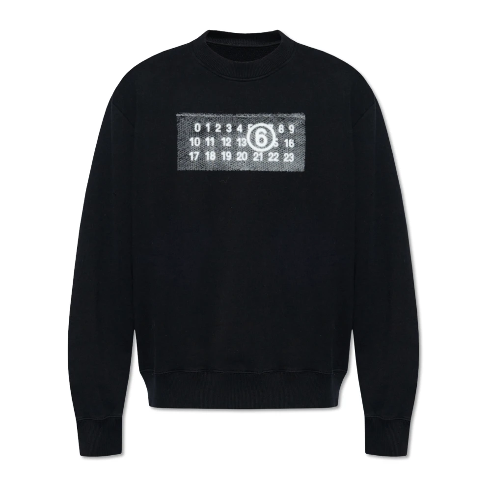 MM6 Maison Margiela Sweatshirt met logo Black Heren