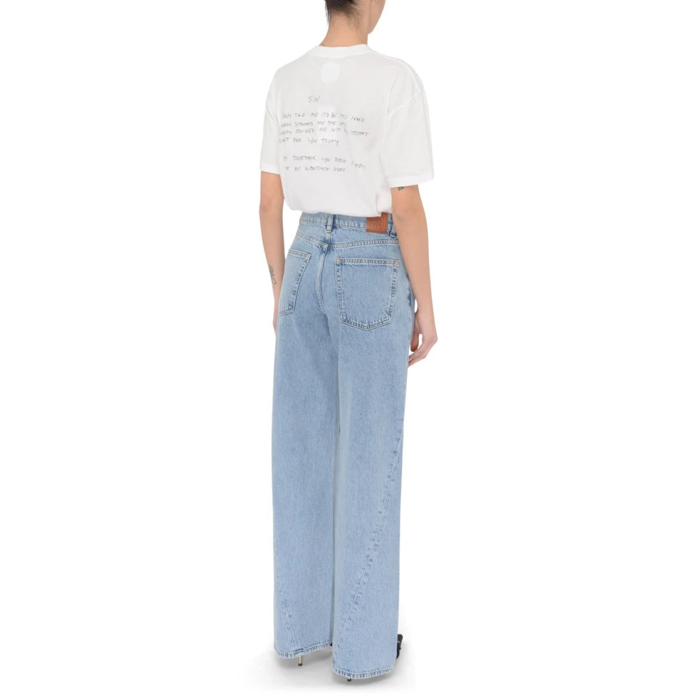 Anine Bing Vintage Wide Leg Denim Jeans Blue Dames