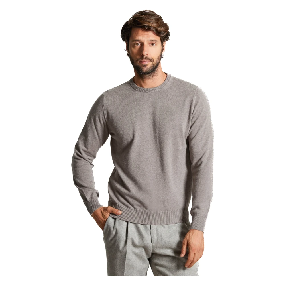 Colombo Luxe Duifgrijze Kasjmiertrui Gray Heren