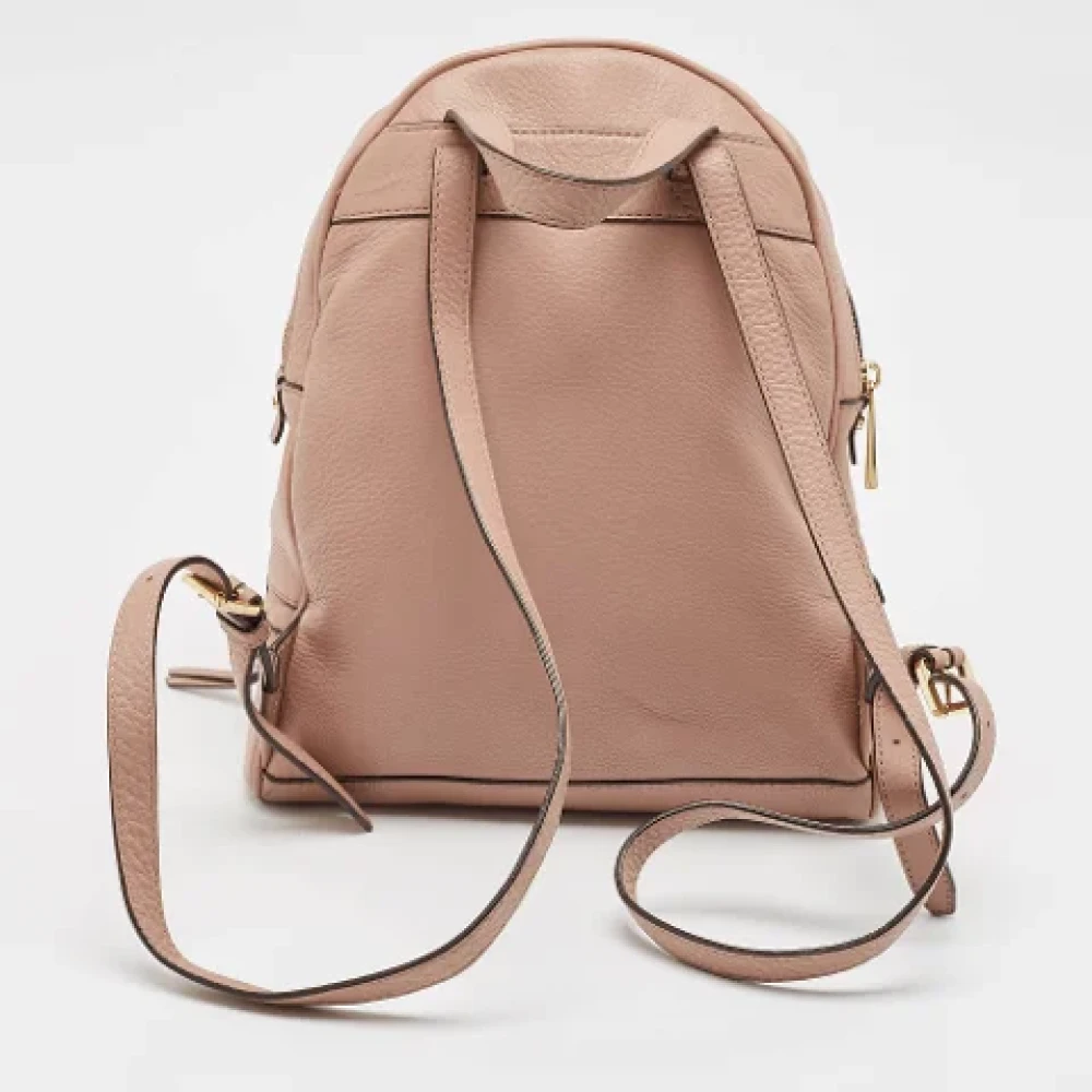 Michael Kors Pre-owned Leather backpacks Beige Dames