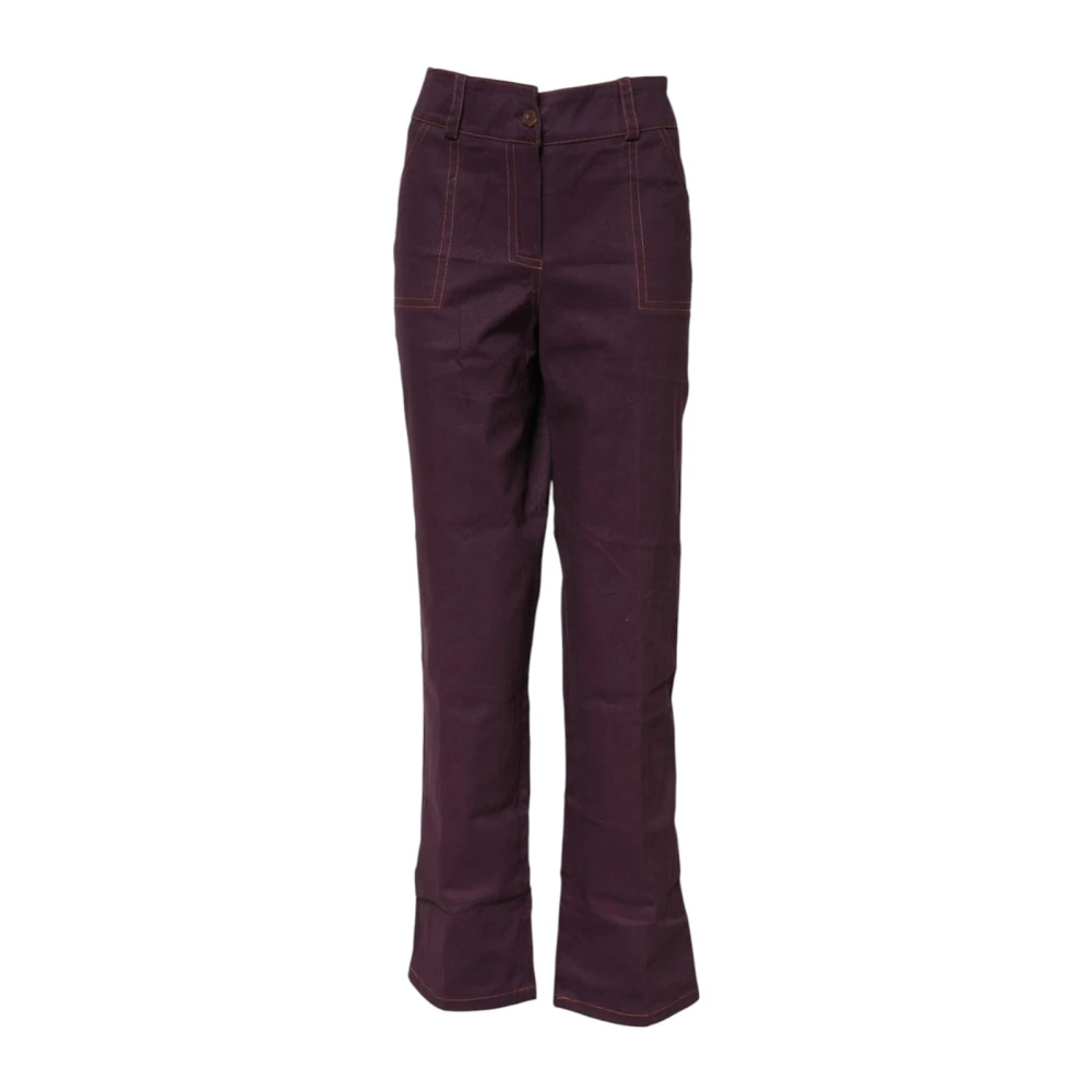 Bencivenga Women's Purple Wide Trousers, 2XL, High Waisted Tapered Trousers