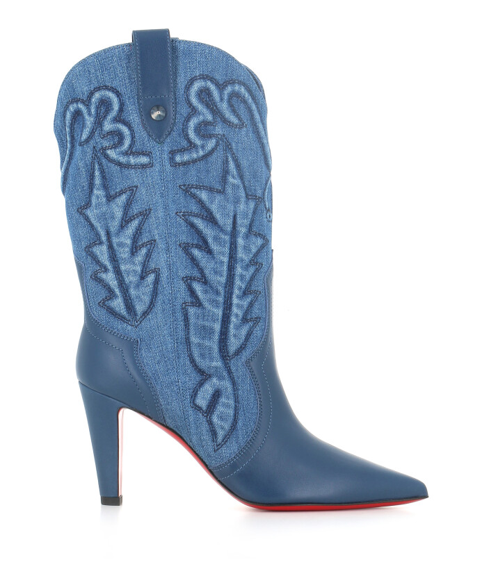 blauwe-denim-geborduurde-cuban-heel-laarzen