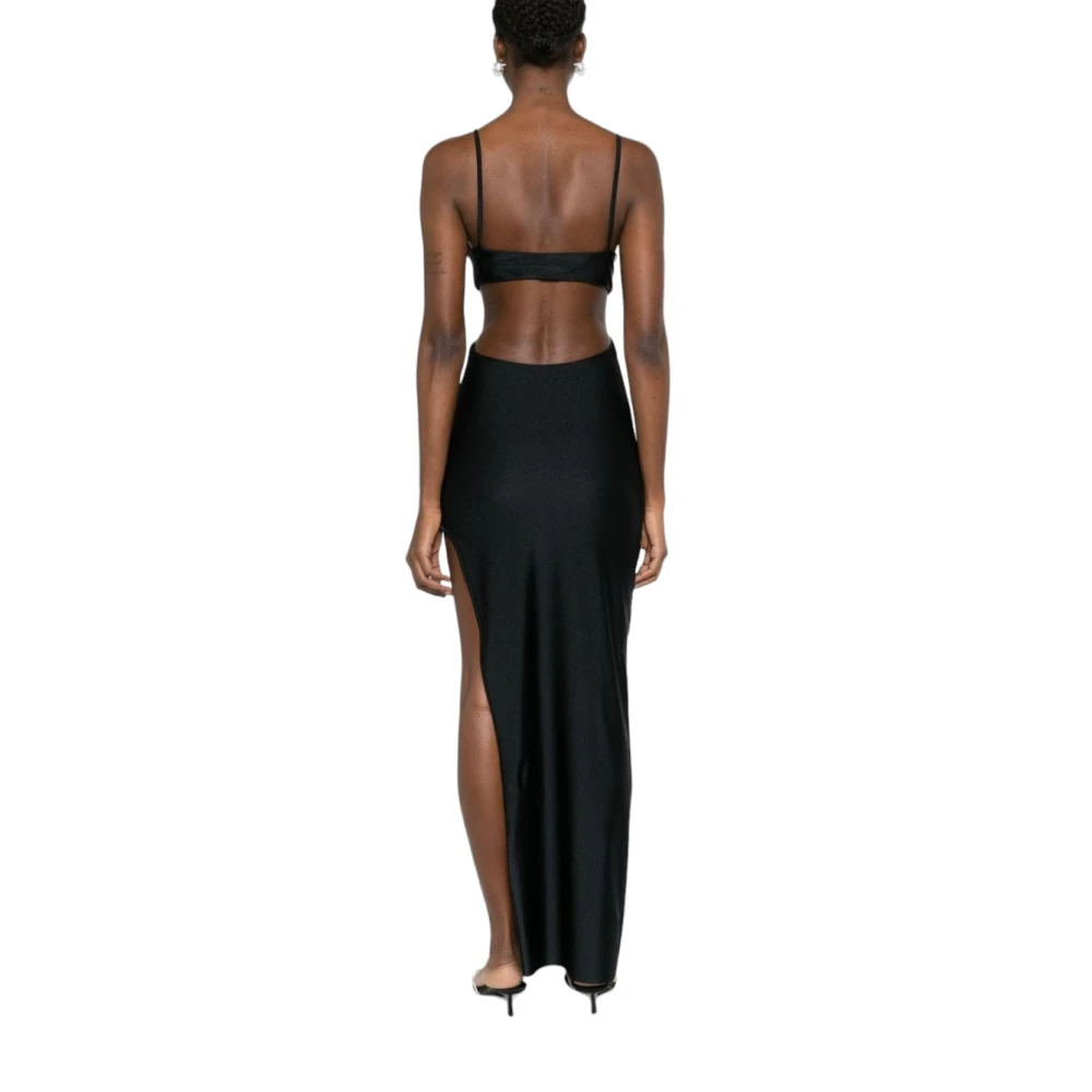 Amen Lange Jurk Black Dames