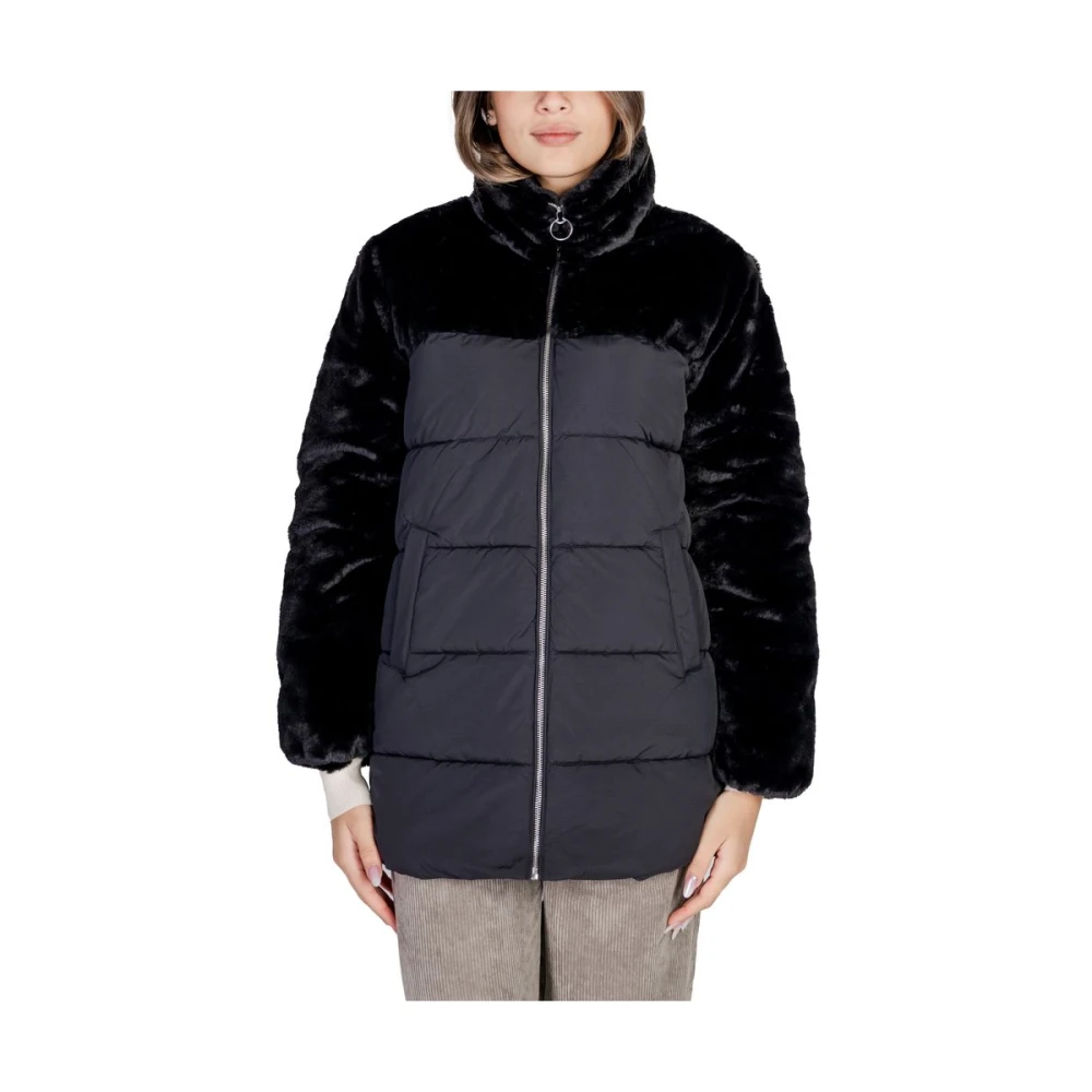 Only Zwarte Polyester Jas & Mantel Collectie Black Dames