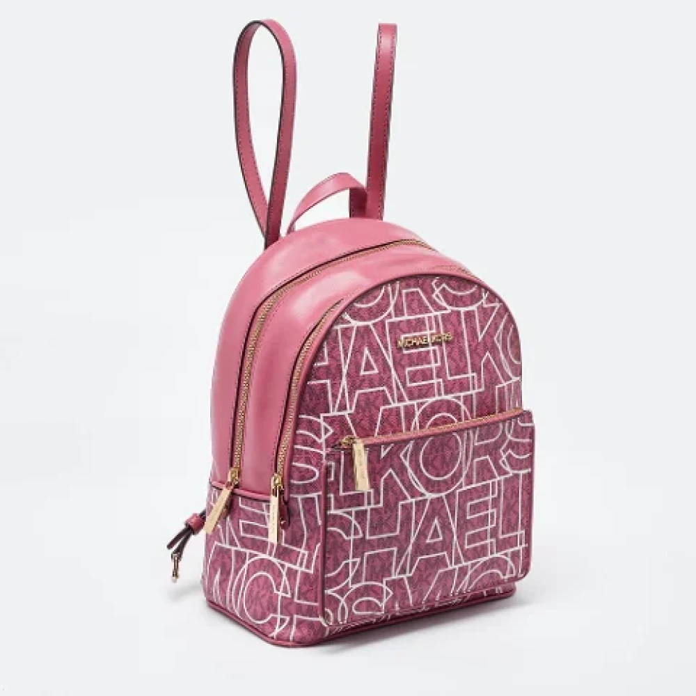 Michael Kors Pre-owned Coated canvas backpacks Pink Dames