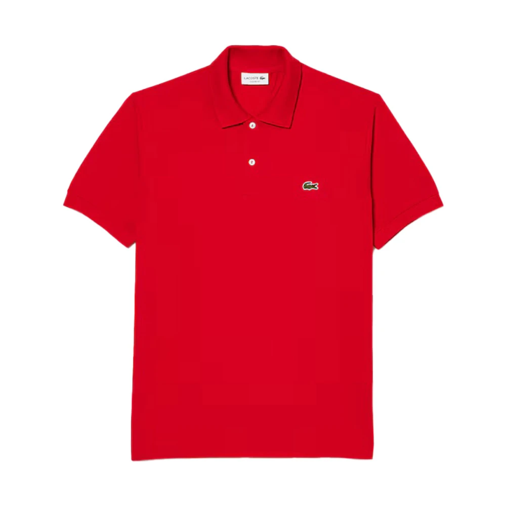 Lacoste Herr Röd Toppar L, Bomull, Klassisk Bomullspolotröja