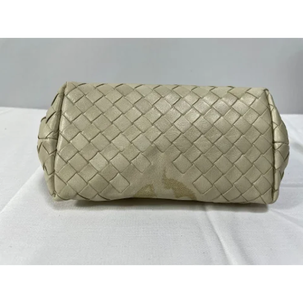 Bottega Veneta Vintage Pre-owned Leather clutches Beige Dames