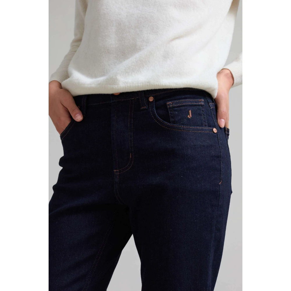 Jeckerson Jaqueline 5-pocket slim fit broek Blue Dames
