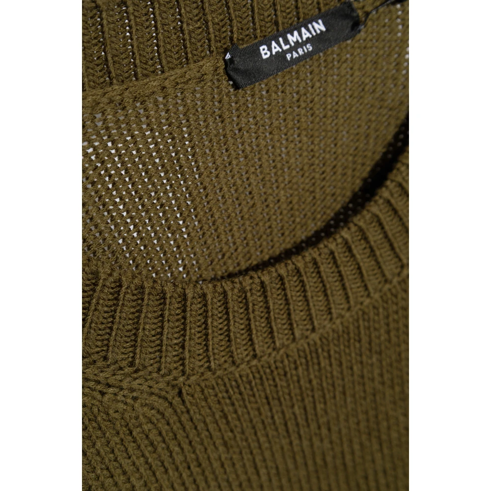 Balmain Trui met logo Green Heren