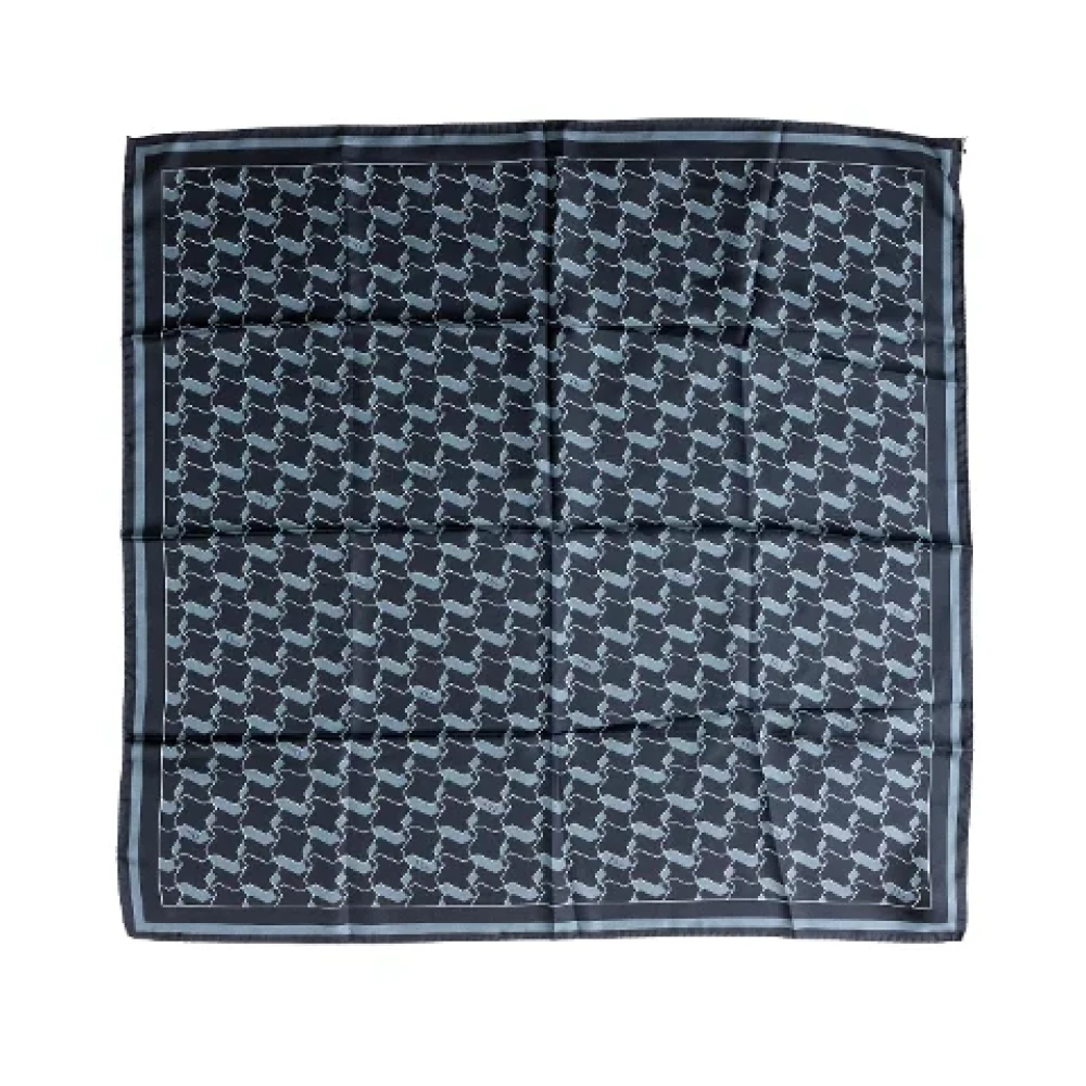 Dior Vintage Pre-owned Silk scarves Gray Dames