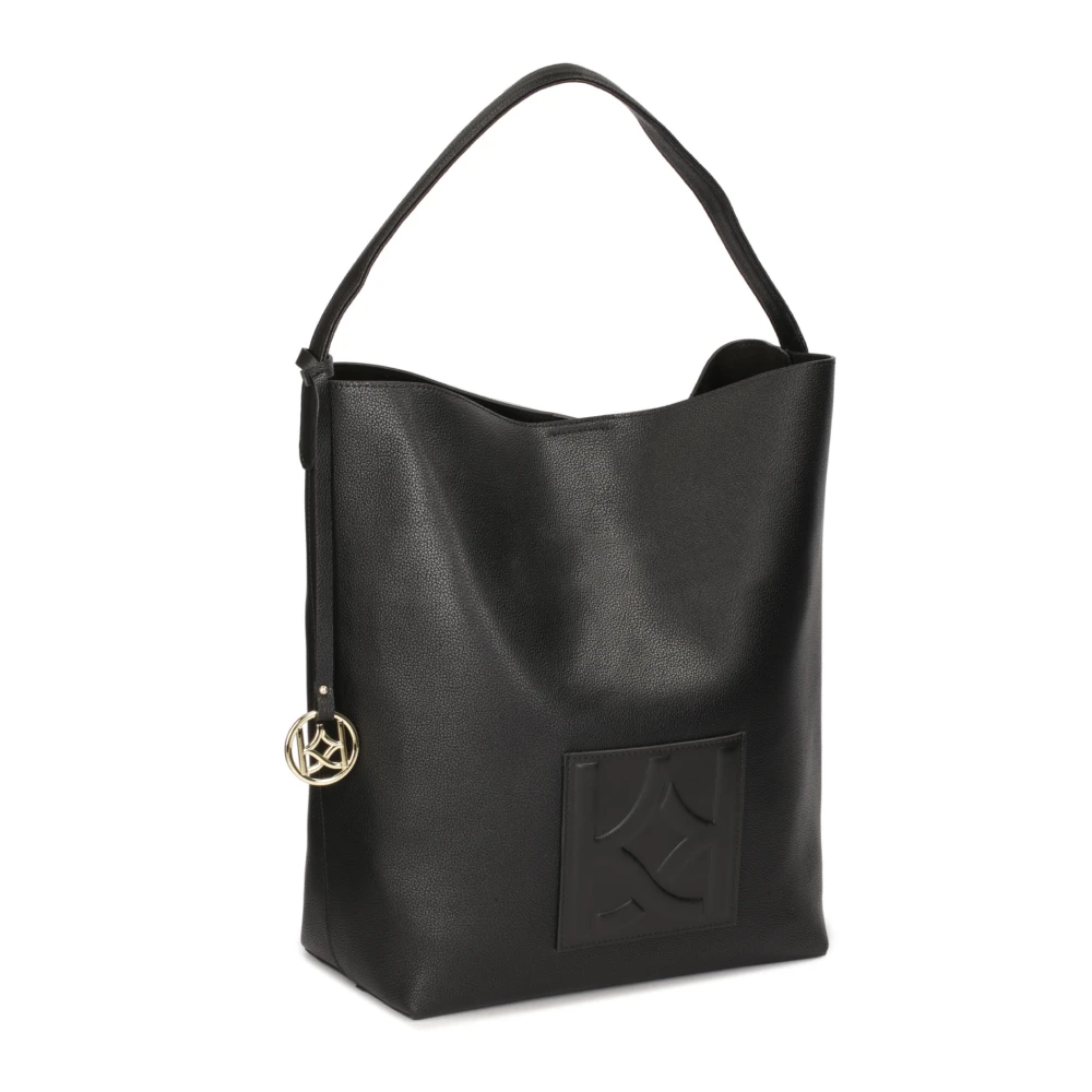 Kazar Leren schoudertas met ruim interieur Black Dames